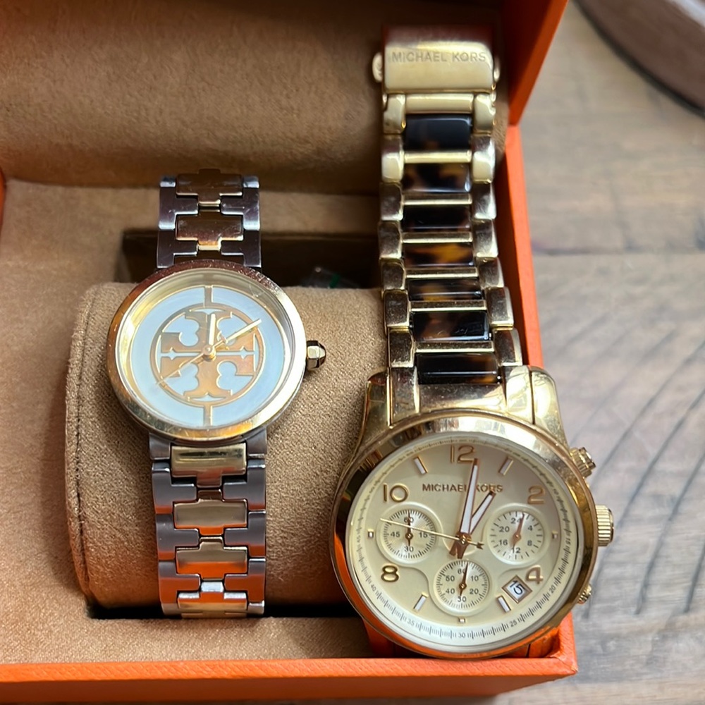 Tory Burch Stainless Steel Two Tone Watch